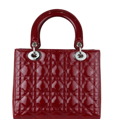 Lady Dior Medium Patent Cannage Red SHW
