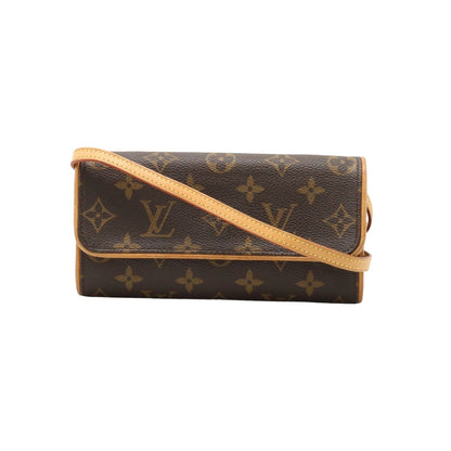 Louis-Vuitton Pochette Twin PM Monogram Brown GHW