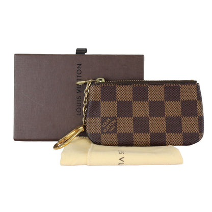 Louis-Vuitton Key Pouch Damier Ebene Brown GHW