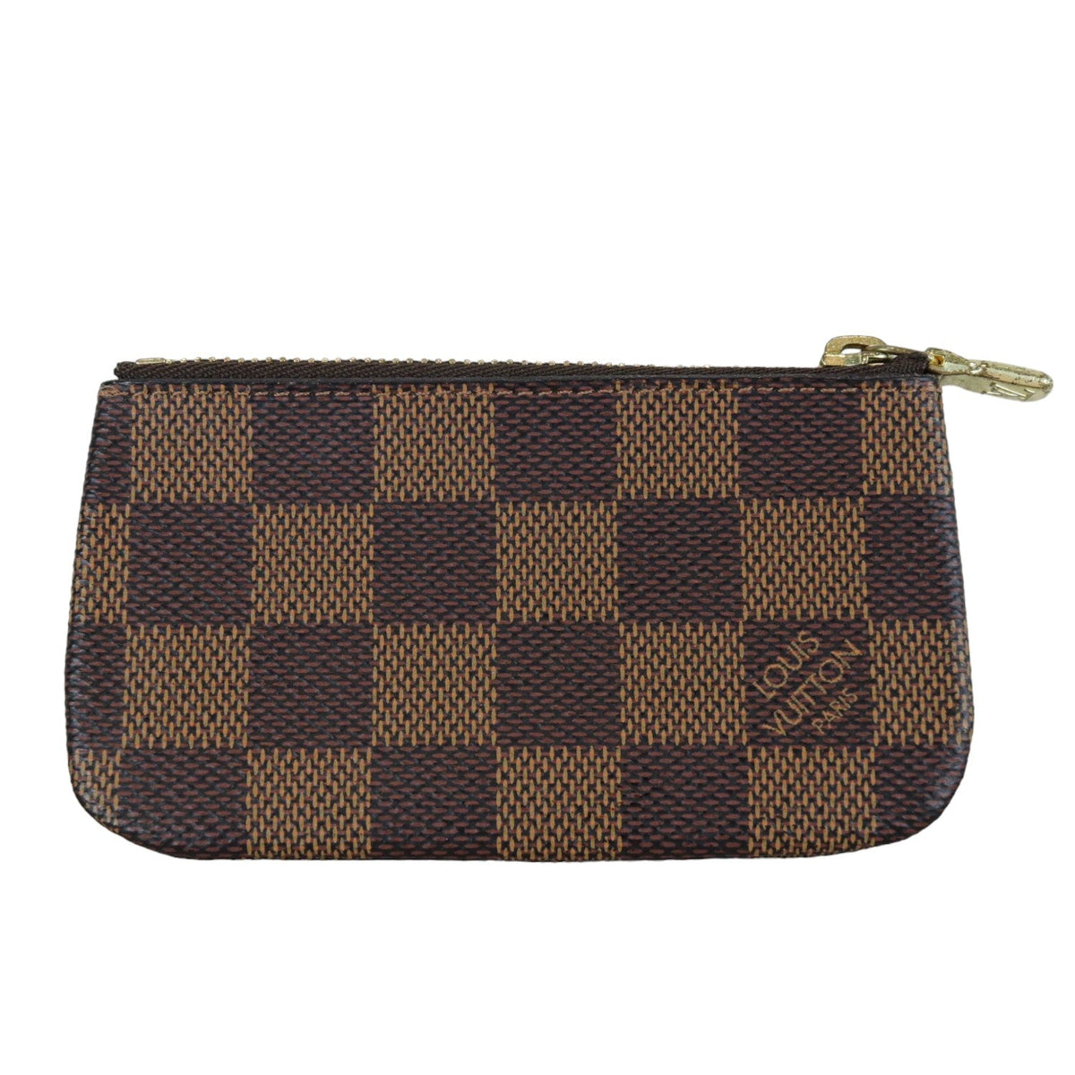 Louis-Vuitton Key Pouch Damier Ebene Brown GHW