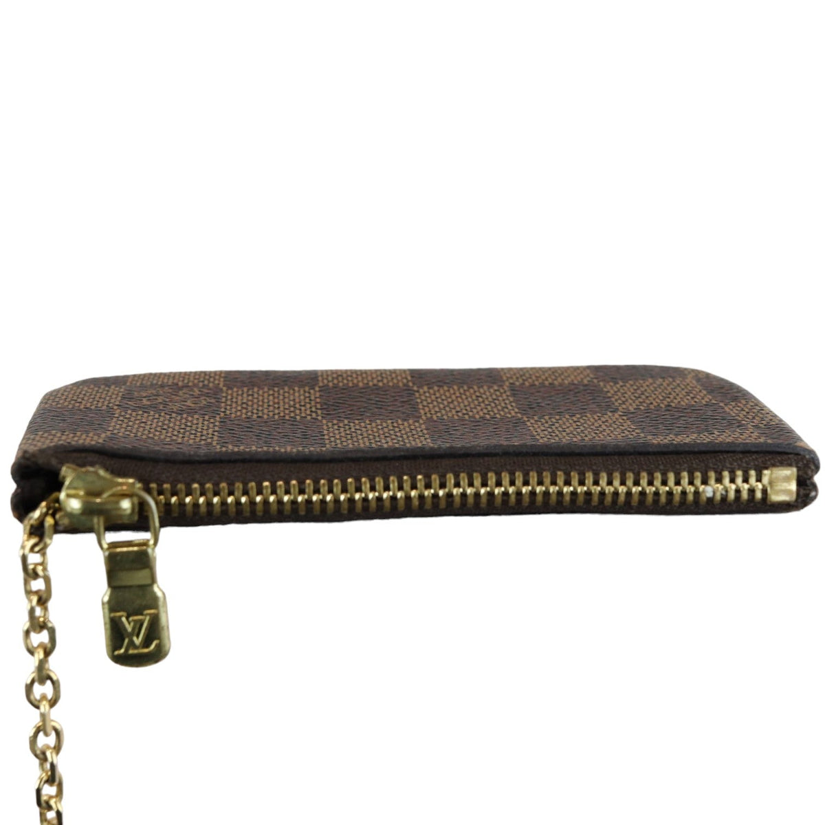 Louis-Vuitton Key Pouch Damier Ebene Brown GHW