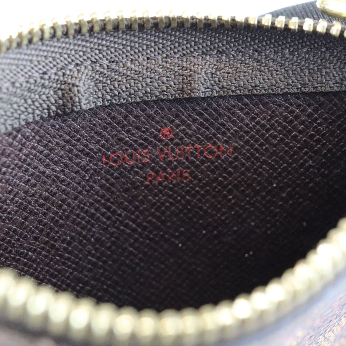 Louis-Vuitton Key Pouch Damier Ebene Brown GHW