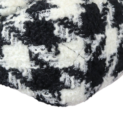 19 Flap Small Tweed Quilted Black Ecru White MHW