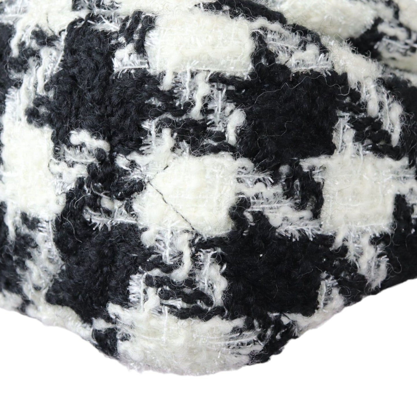 19 Flap Small Tweed Quilted Black Ecru White MHW