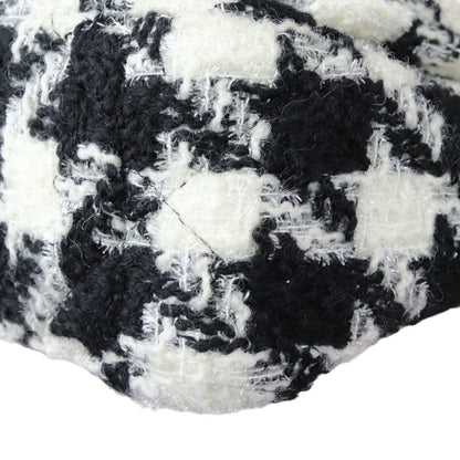 19 Flap Small Tweed Quilted Black Ecru White MHW