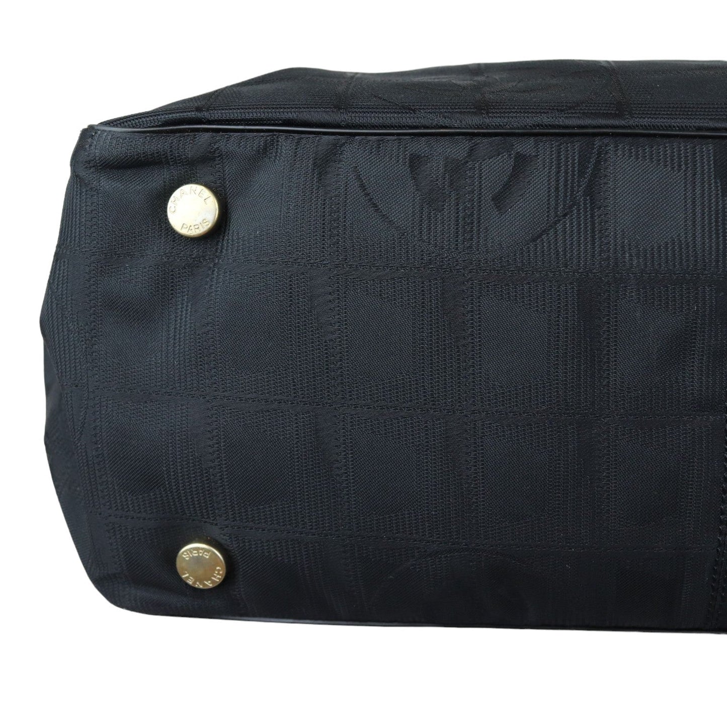 Travel Line Tote Medium Nylon Black GHW
