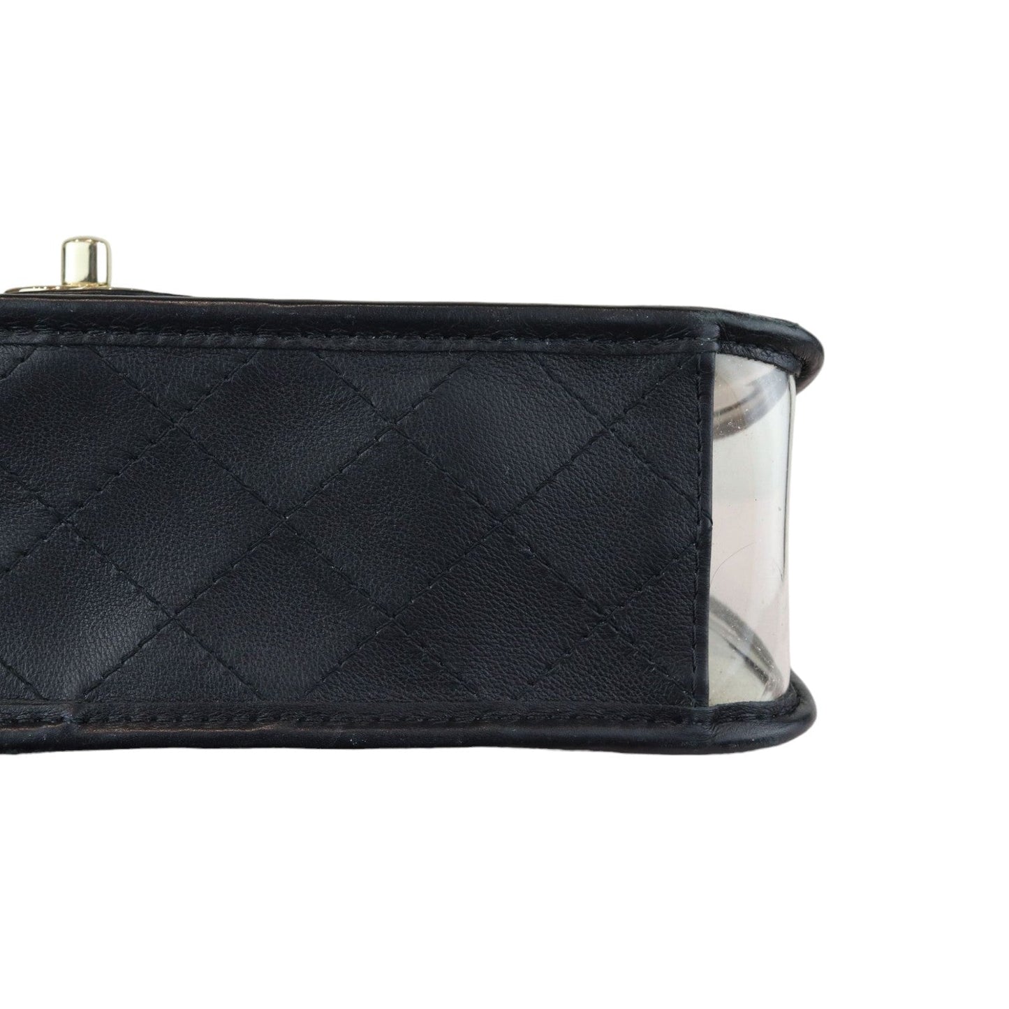 Sand By The Sea Flap Medium Lambskin PVC Black GHW