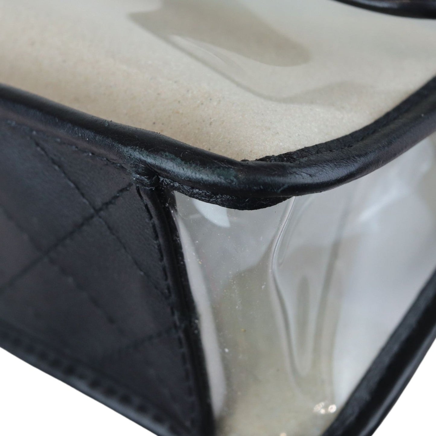 Sand By The Sea Flap Medium Lambskin PVC Black GHW
