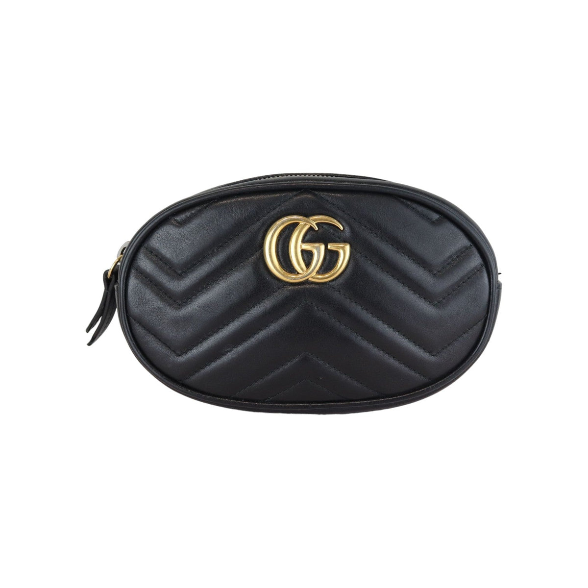 Gucci Marmont Belt Bag Calfskin Black GHW Size 85