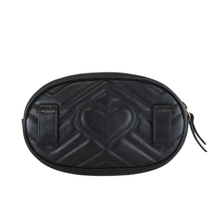 Gucci Marmont Belt Bag Calfskin Black GHW Size 85