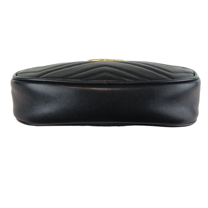 Gucci Marmont Belt Bag Calfskin Black GHW Size 85