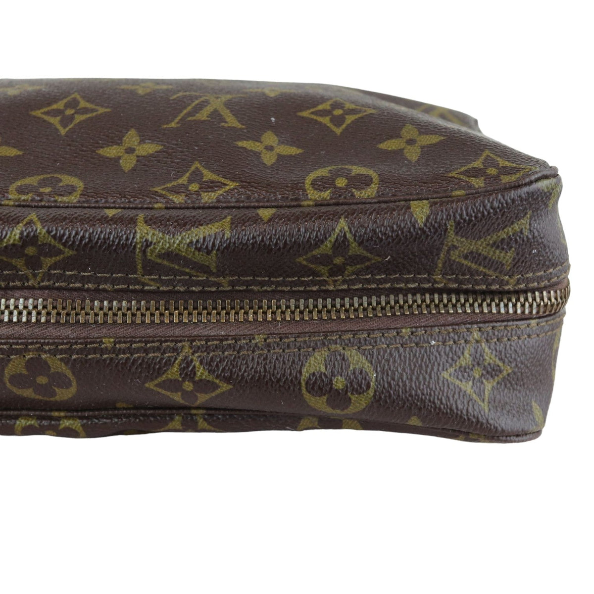 Louis-Vuitton Toilette 28 Monogram Trousse Brown