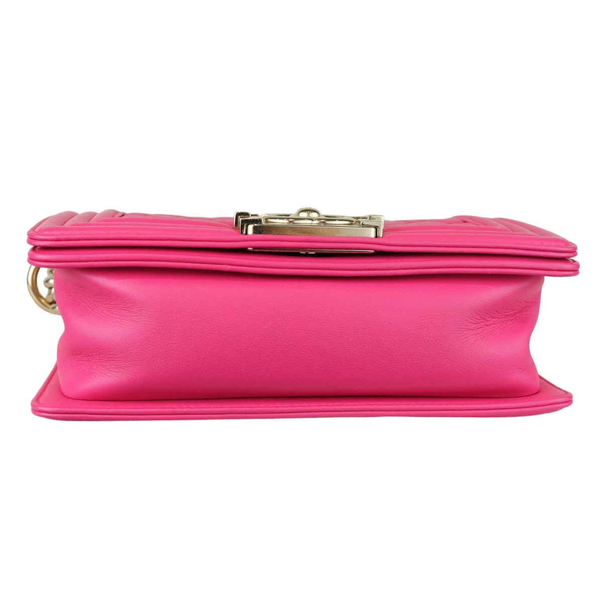 Boy Flap Small Calfskin Quilted Pink GHW