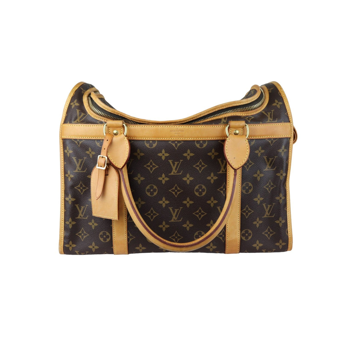 Louis-Vuitton Sac Chien 40 Pet Carrier Monogram Brown GHW