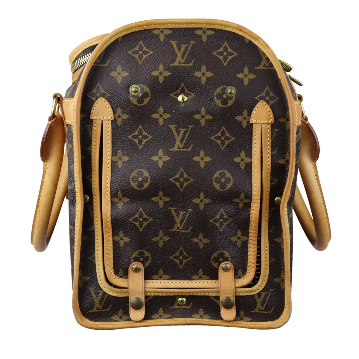 Louis-Vuitton Sac Chien 40 Pet Carrier Monogram Brown GHW