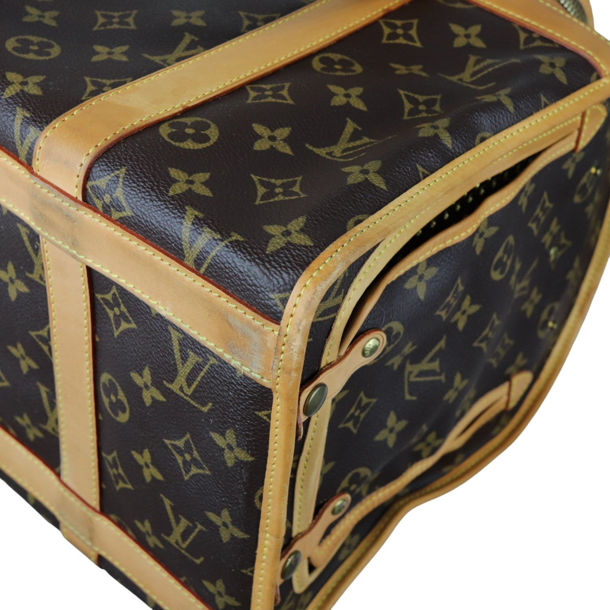 Louis-Vuitton Sac Chien 40 Pet Carrier Monogram Brown GHW