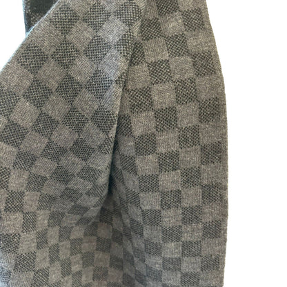 Louis-Vuitton Graphite Scarf Wool Damier Black