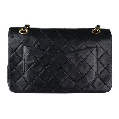 Vintage Double Flap Small Lambskin Quilted Black GHW