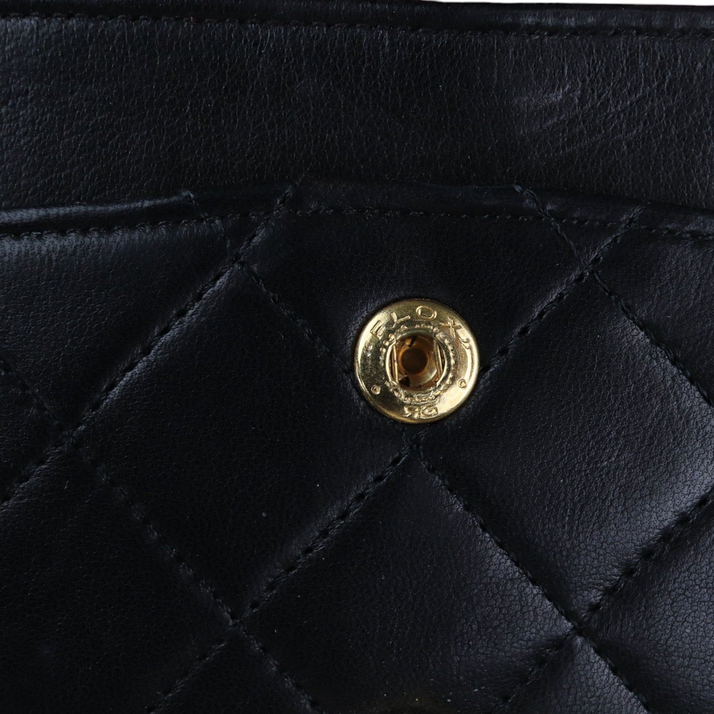 Vintage Double Flap Small Lambskin Quilted Black GHW