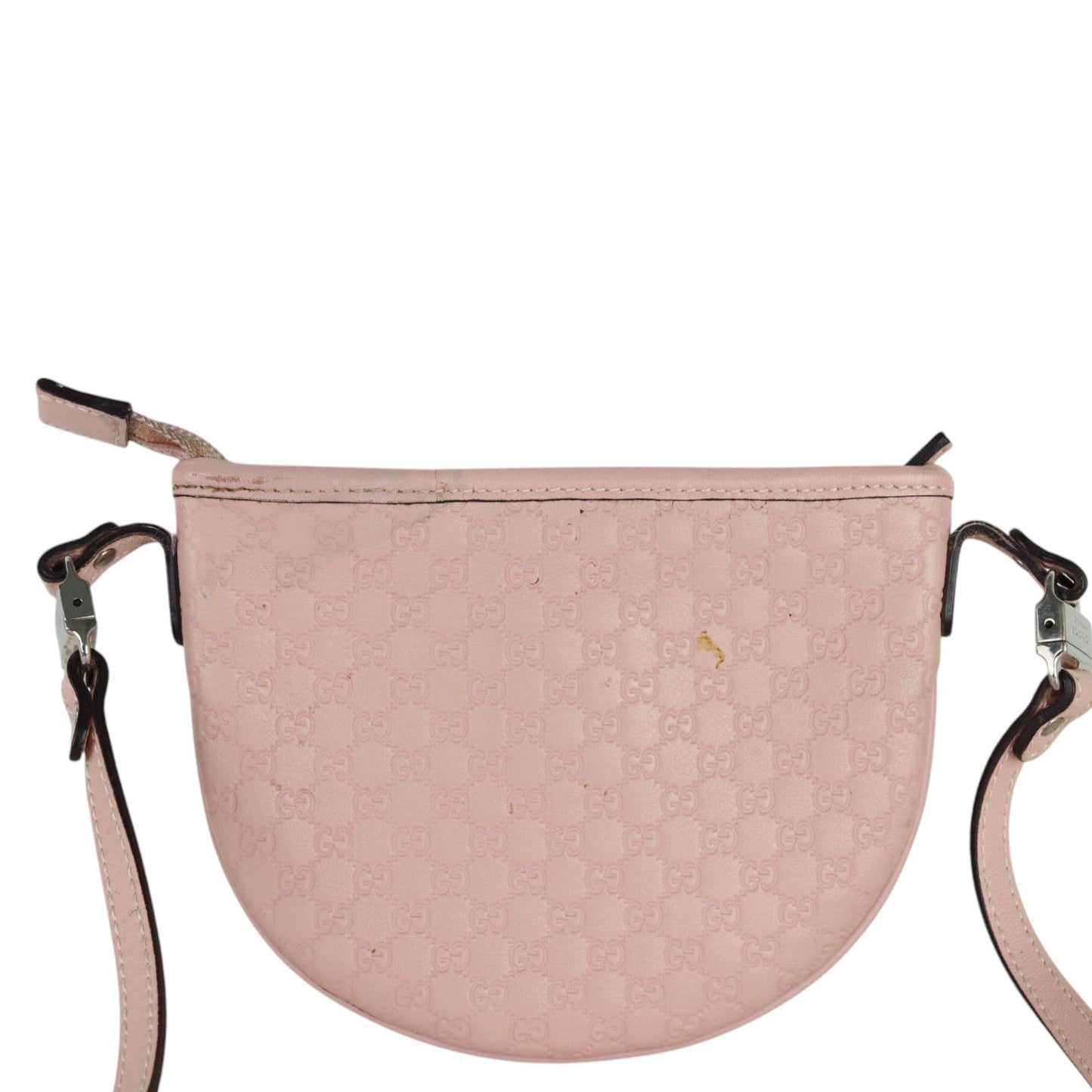 Gucci Kids Crossbody Bag Microssima GG Leather Pink SHW