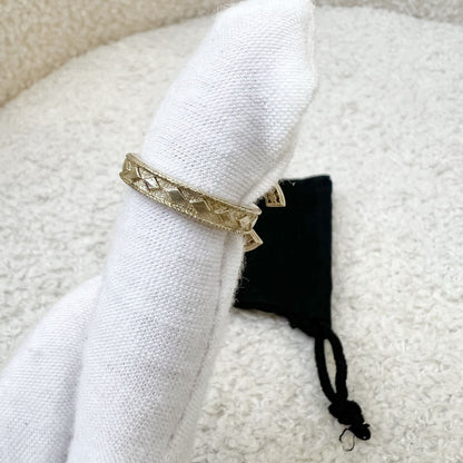Chanel CC Medium Logo Ring in Matte LGHW