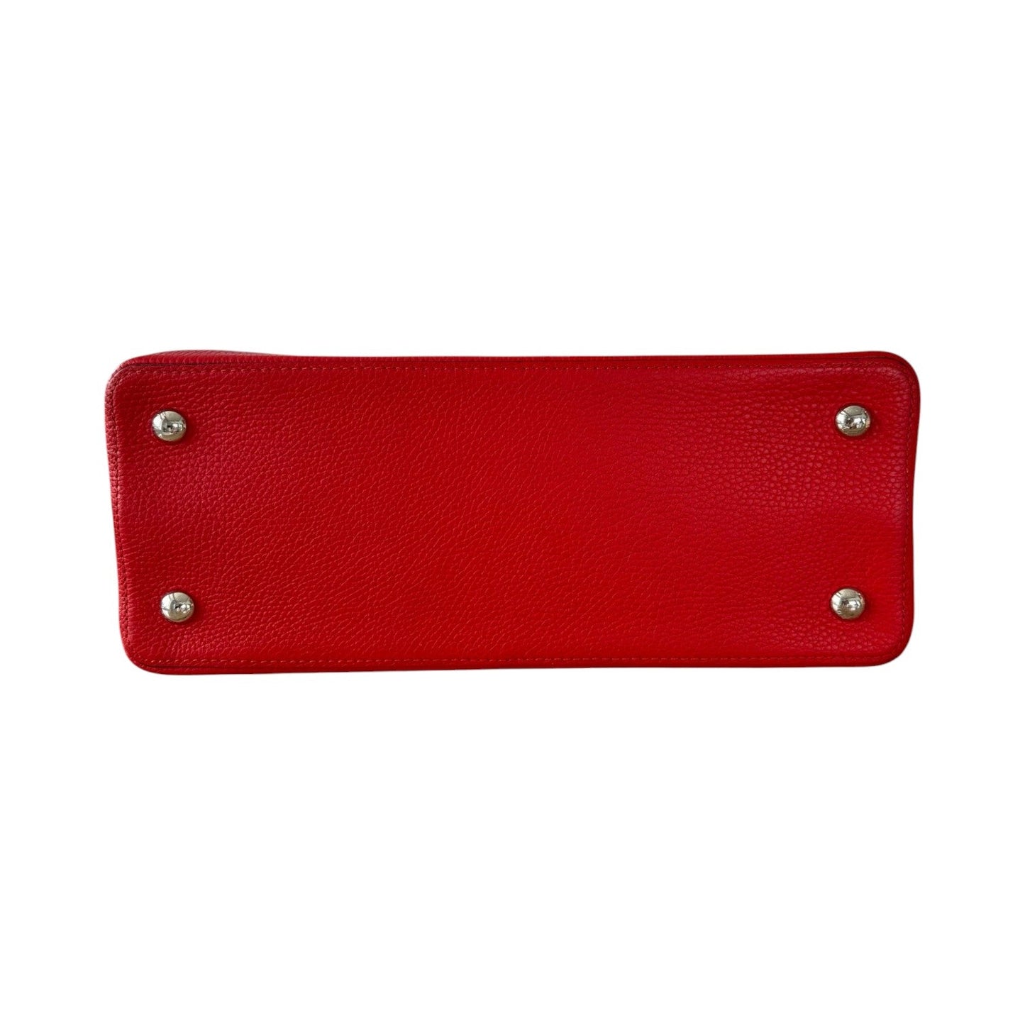 Louis-Vuitton Capucines MM Taurillon Calfskin Red SHW