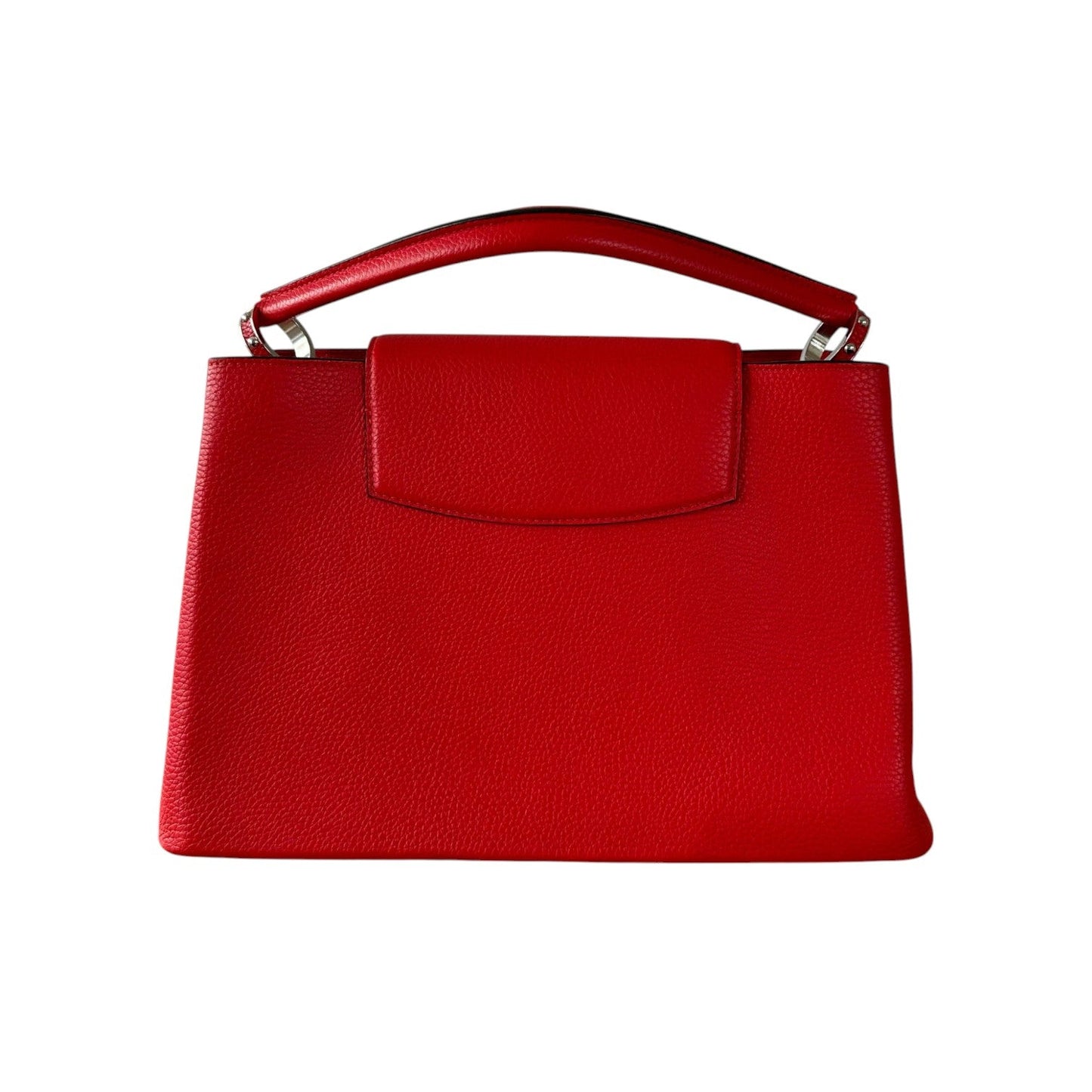 Louis-Vuitton Capucines MM Taurillon Calfskin Red SHW