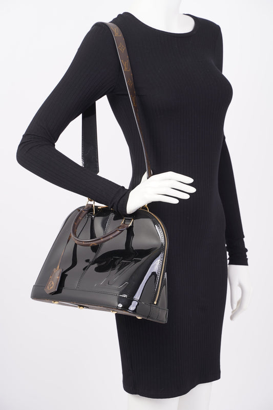 Louis Vuitton Alma Black Patent Leather PM