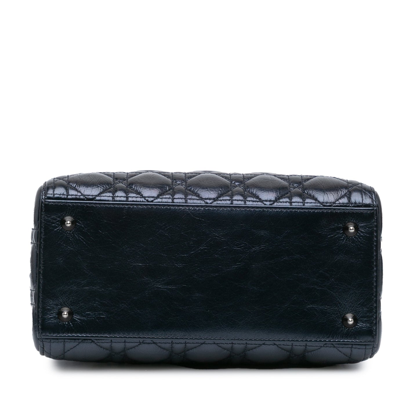 Medium Crinkled Calfskin Cannage Lady Dior
