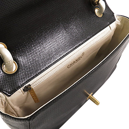 CHANEL CC Perforated Leather Flap Crossbody Bag