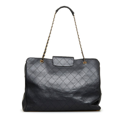 Chanel Supermodel Weekender Jumbo XL Black Lambskin Gold