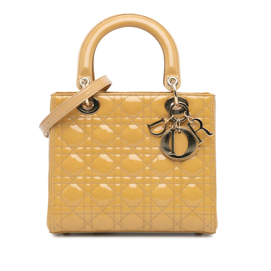 Medium Patent Cannage Lady Dior