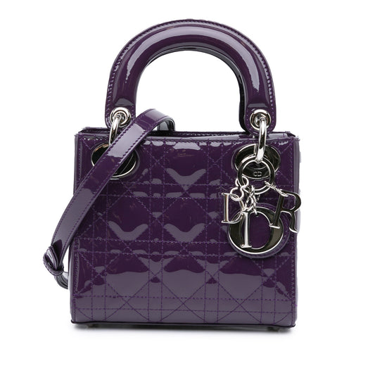 Mini Patent Cannage Lady Dior