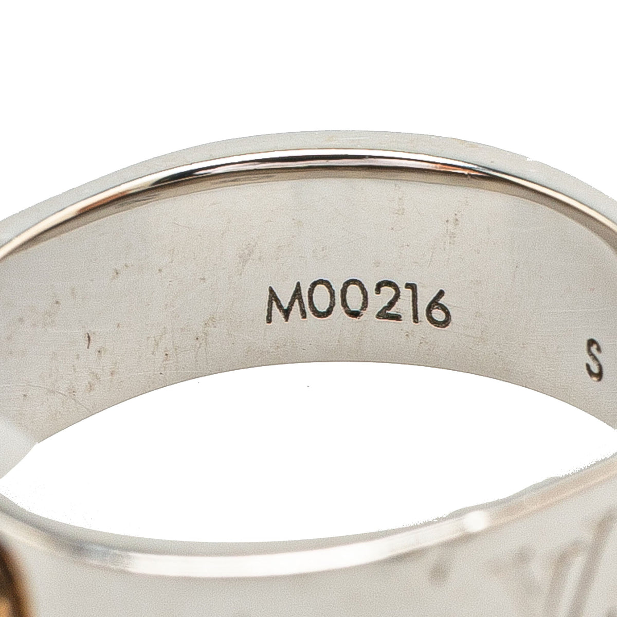 Silver Louis Vuitton Silver Tone Nanogram Ring