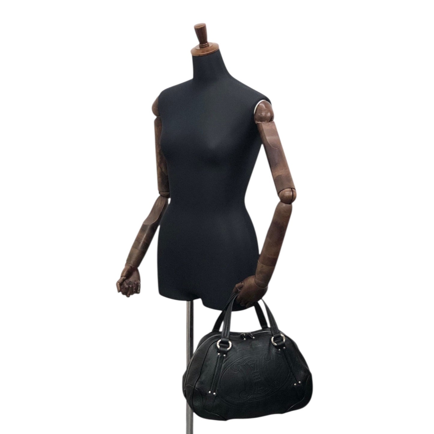 CELINE  Small Boston bag Handbag Black Vintage 2bg7ri