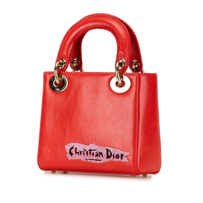 Mini Calfskin Sequin Embellished Lady Dior