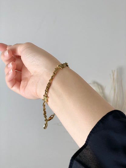 CELINE  stone Bracelet Gold Vintage 6f2zui