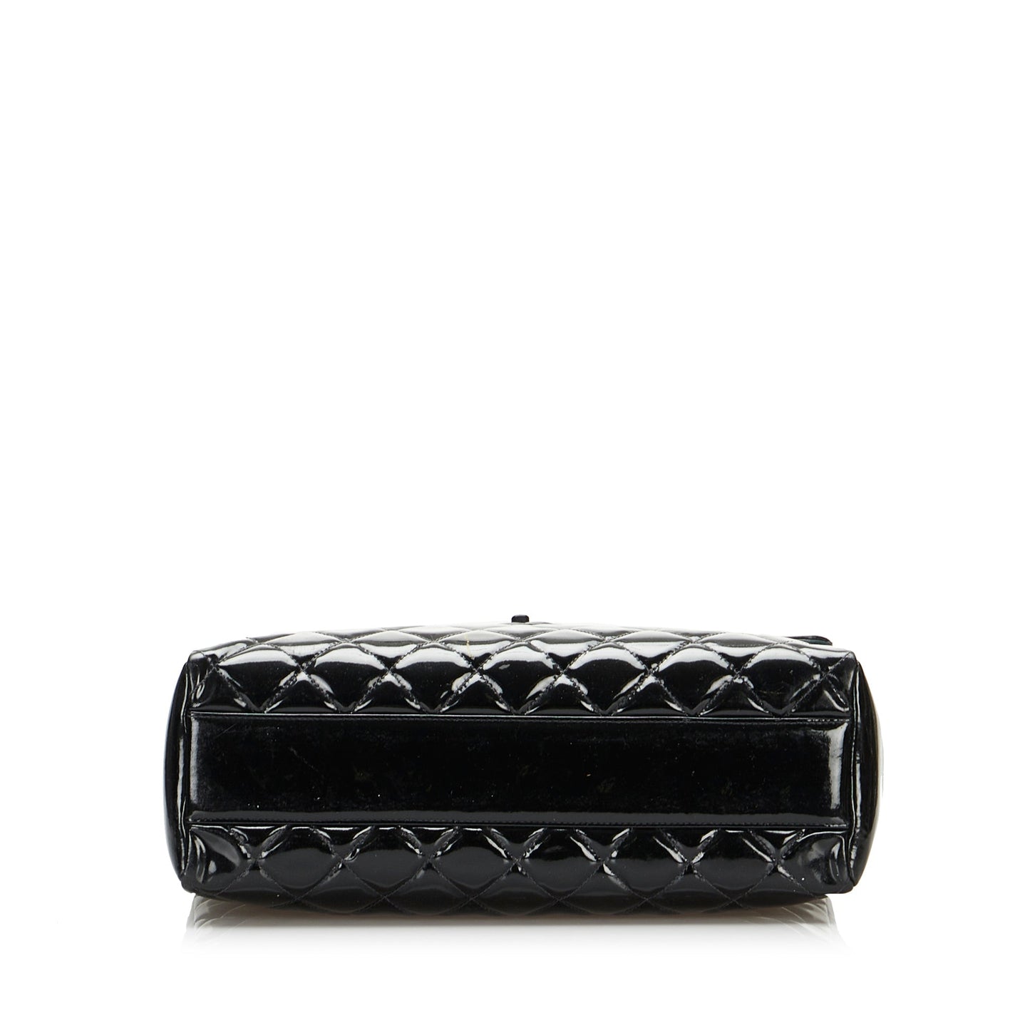Black Chanel So Black Matelasse Patent Leather Single Flap Bag