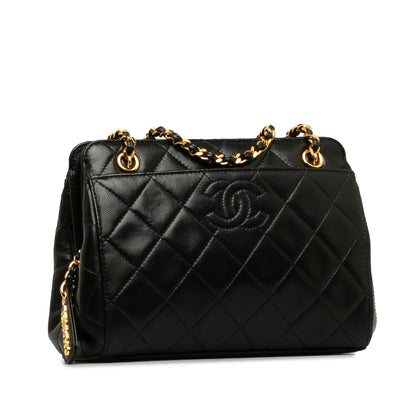 CHANEL Quilted CC Lambskin Shoulder Bag