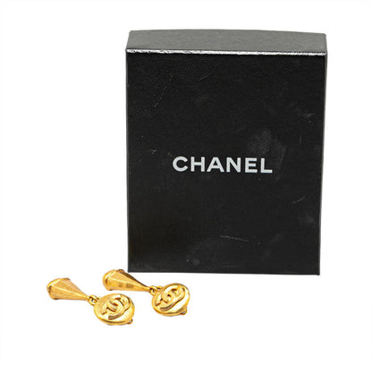 Chanel CC Clip On Swing Earrings  Metal Earrings in Excellent condition