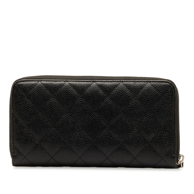 Quilted Caviar Zip Around Wallet - '10s