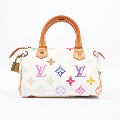 Louis Vuitton Murakami Speedy Nano White Multicoloured Monogram Coated Canvas