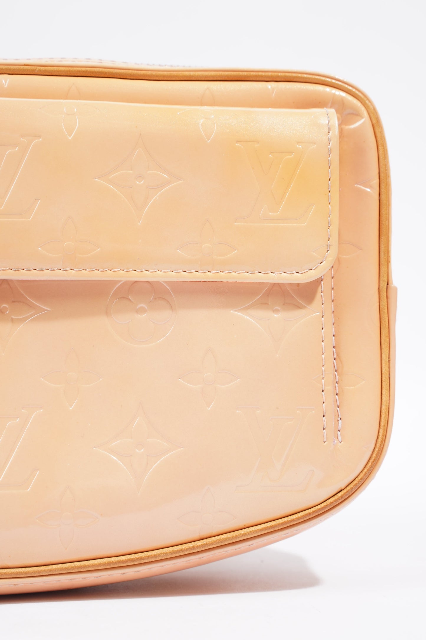 Louis Vuitton Vernis Fulton Peach Patent Leather