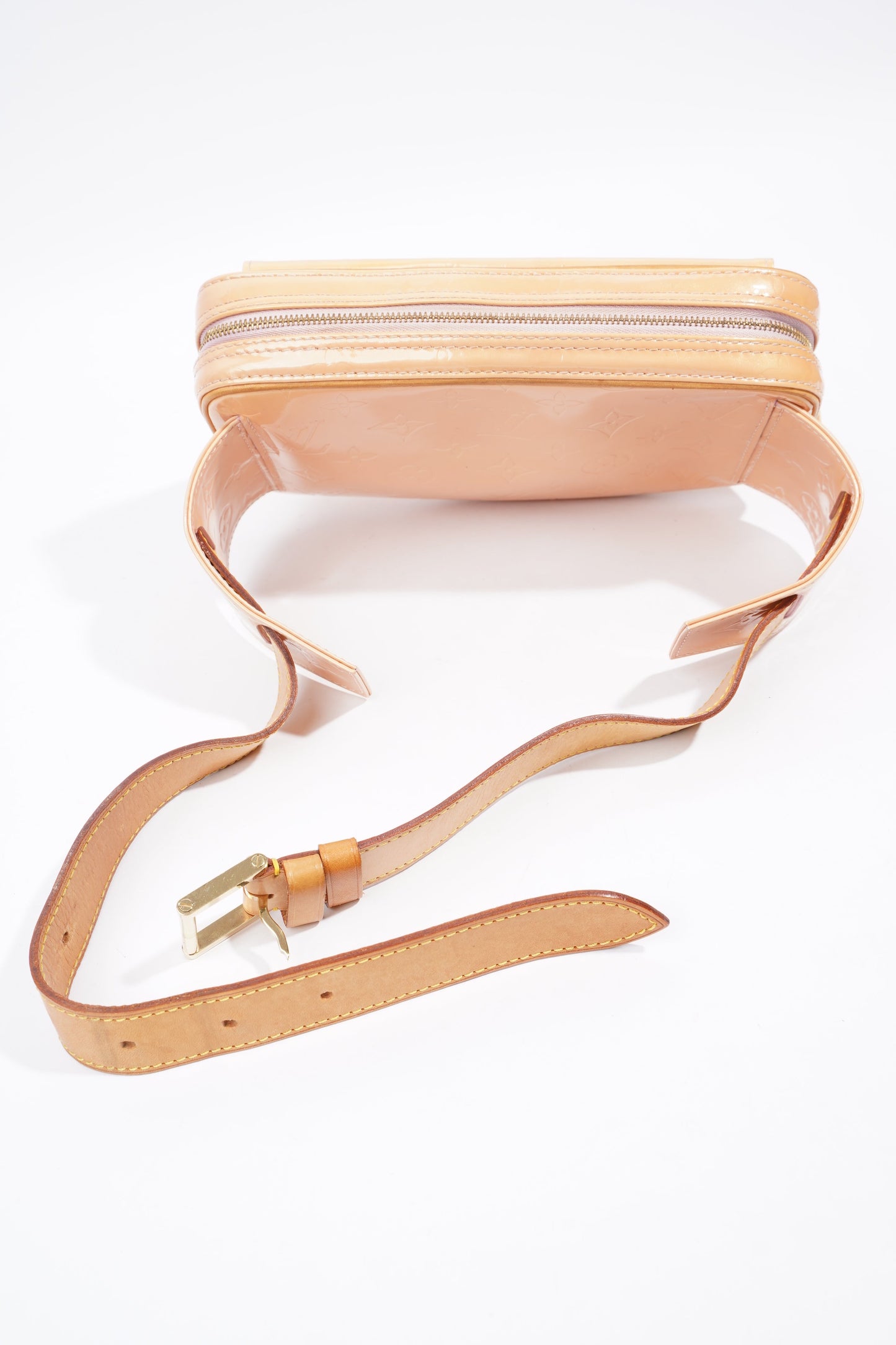 Louis Vuitton Vernis Fulton Peach Patent Leather