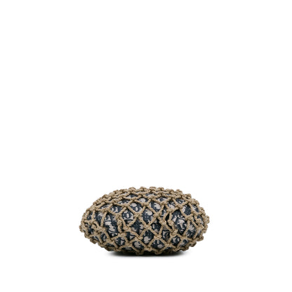 Woven Rope and Oblique Technical Fabric Net Bag