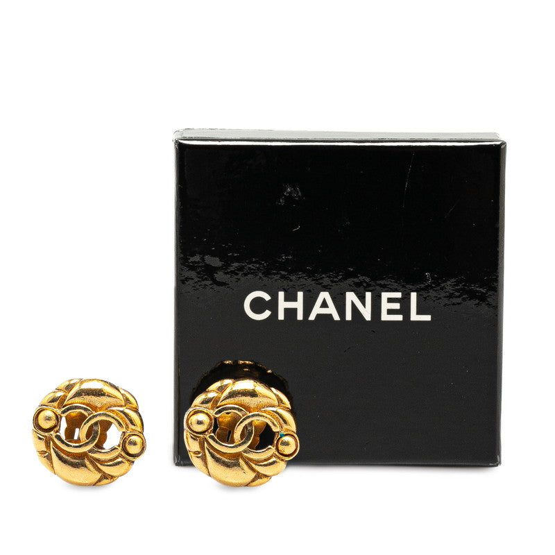 Chanel CC Clip On Earrings Metal Earrings in Good condition