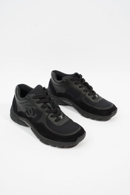 Chanel CC Logo Black Suede EU 37.5 UK 4.5