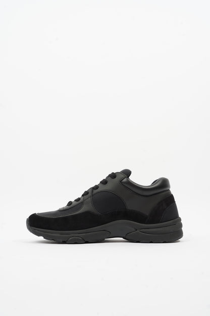 Chanel CC Logo Black Suede EU 37.5 UK 4.5