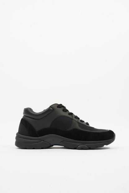 Chanel CC Logo Black Suede EU 37.5 UK 4.5
