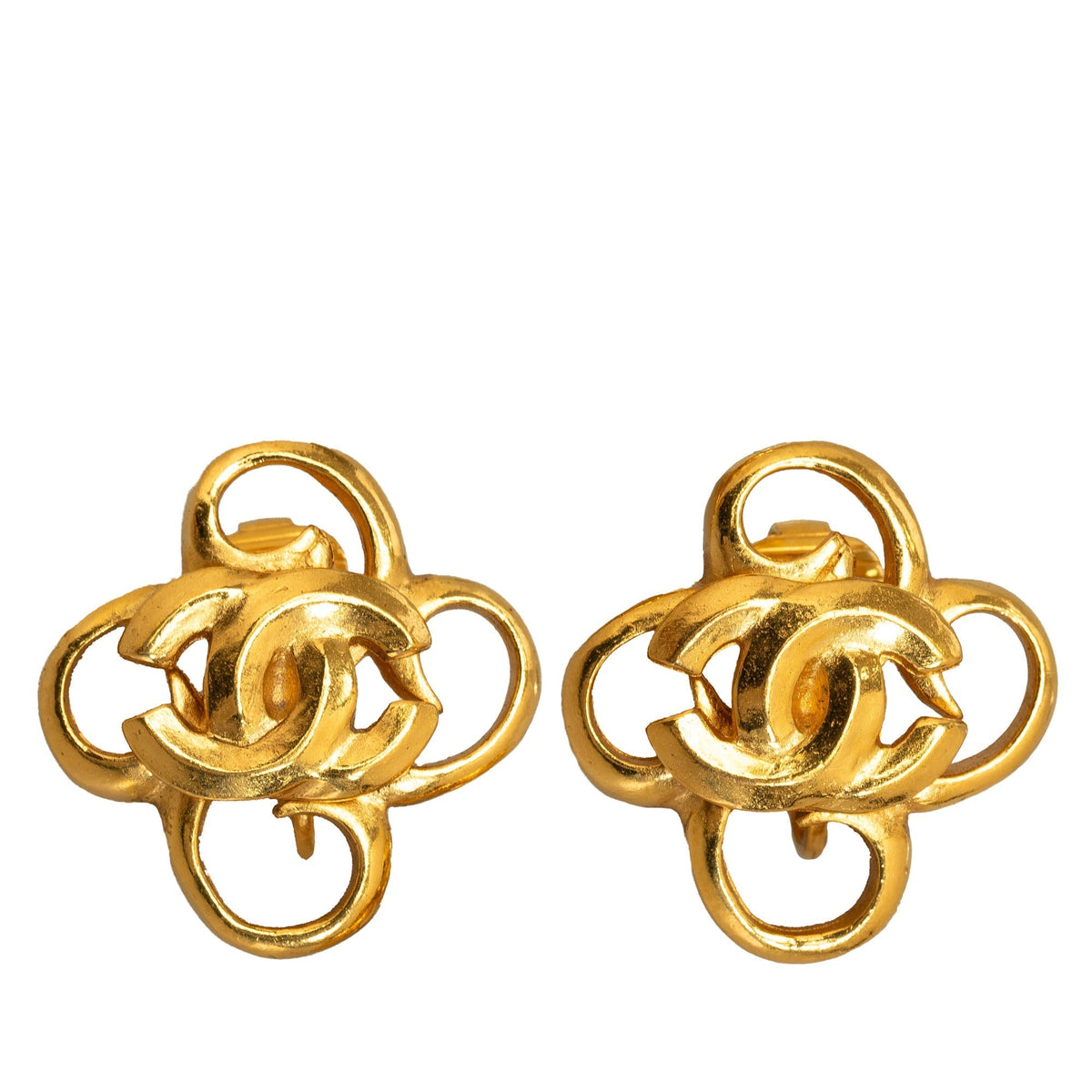 CHANEL CC Clip On Earrings Costume Earrings